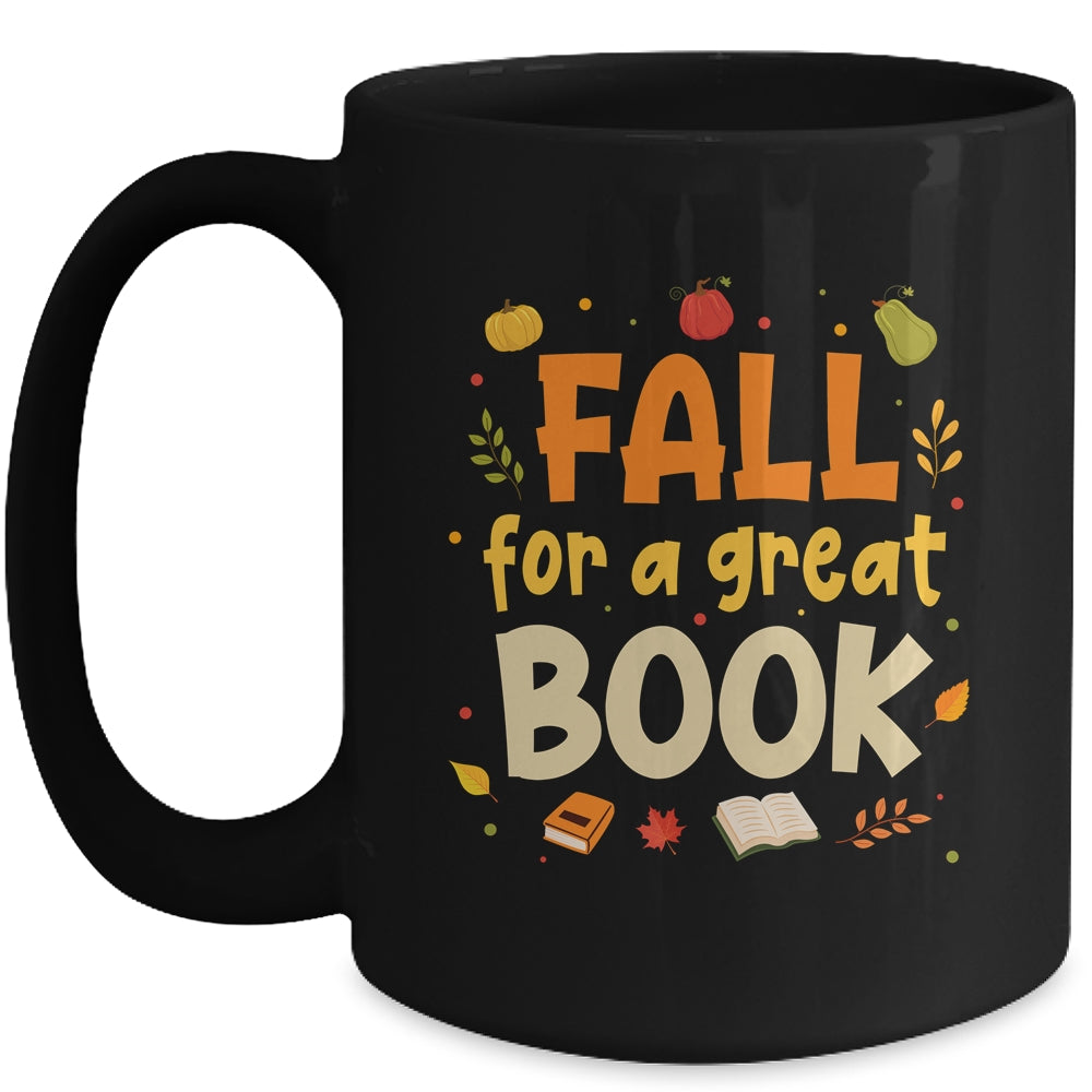 Fall For Great Reading Book Autumn Bookworm Teacher Reader Mug | teecentury