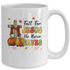 Fall For Jesus He Never Leaves Autumn Christian Thanksgiving Mug | teecentury