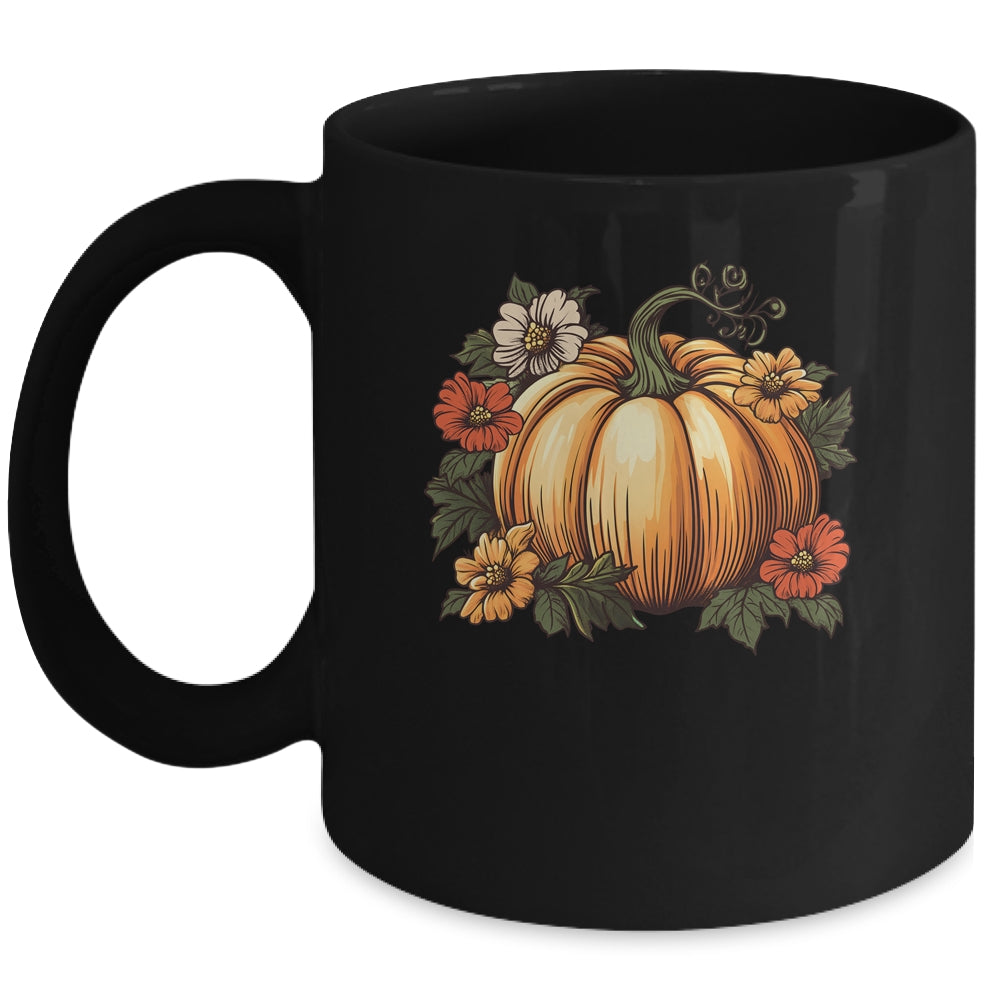 Fall For Women Vintage Pumpkin Autumn Graphic Thanksgiving Mug | teecentury