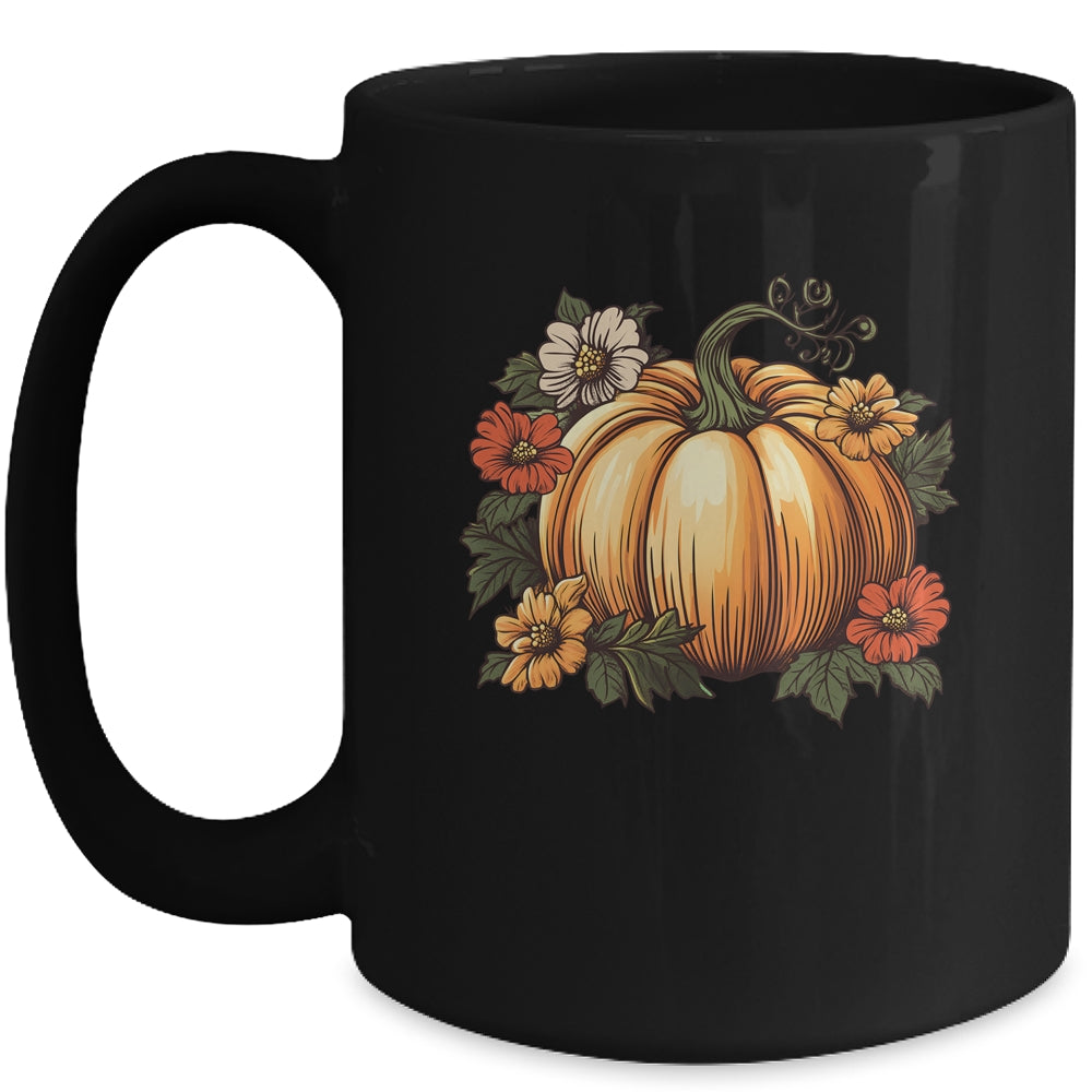 Fall For Women Vintage Pumpkin Autumn Graphic Thanksgiving Mug | teecentury