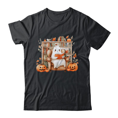 Fall Halloween Cute Ghost Reading Book Spooky Pumpkin Women Shirt & Sweatshirt | teecentury