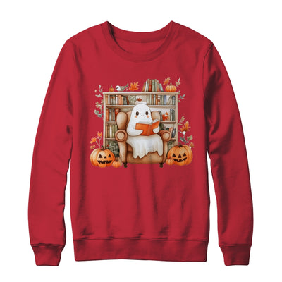 Fall Halloween Cute Ghost Reading Book Spooky Pumpkin Women Shirt & Sweatshirt | teecentury