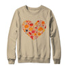 Fall Heart Women Pumpkin Halloween Thanksgiving Heart Shirt & Sweatshirt | teecentury