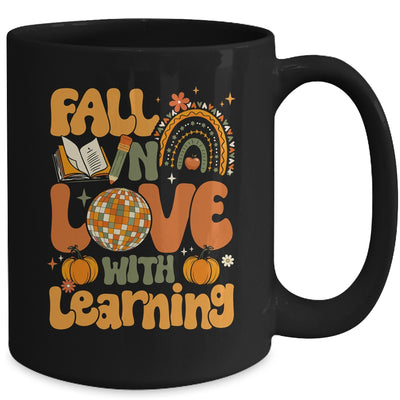 Fall In Love With Learning Autum Thanksgiving Teacher Kids Mug | teecentury