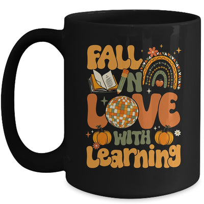 Fall In Love With Learning Autum Thanksgiving Teacher Kids Mug | teecentury