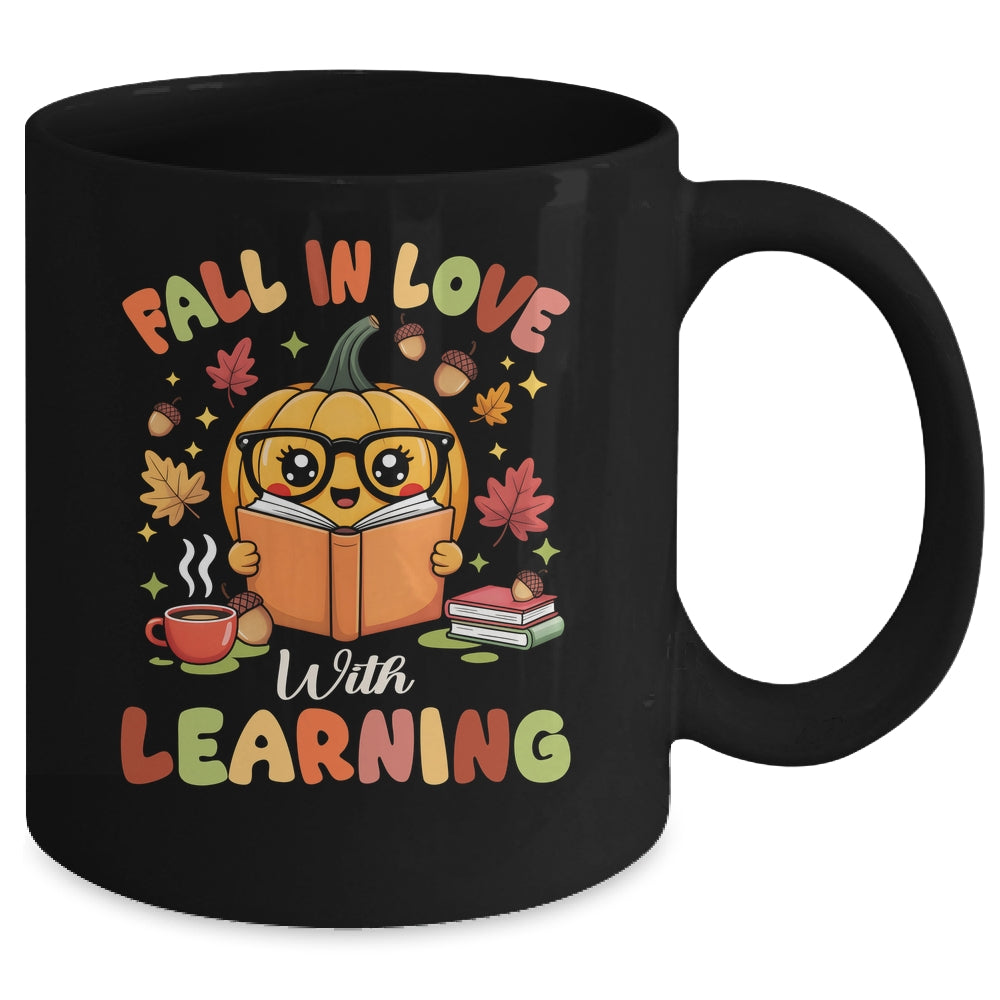 Fall In Love With Learning Autum Thanksgiving Teacher Women Mug | teecentury