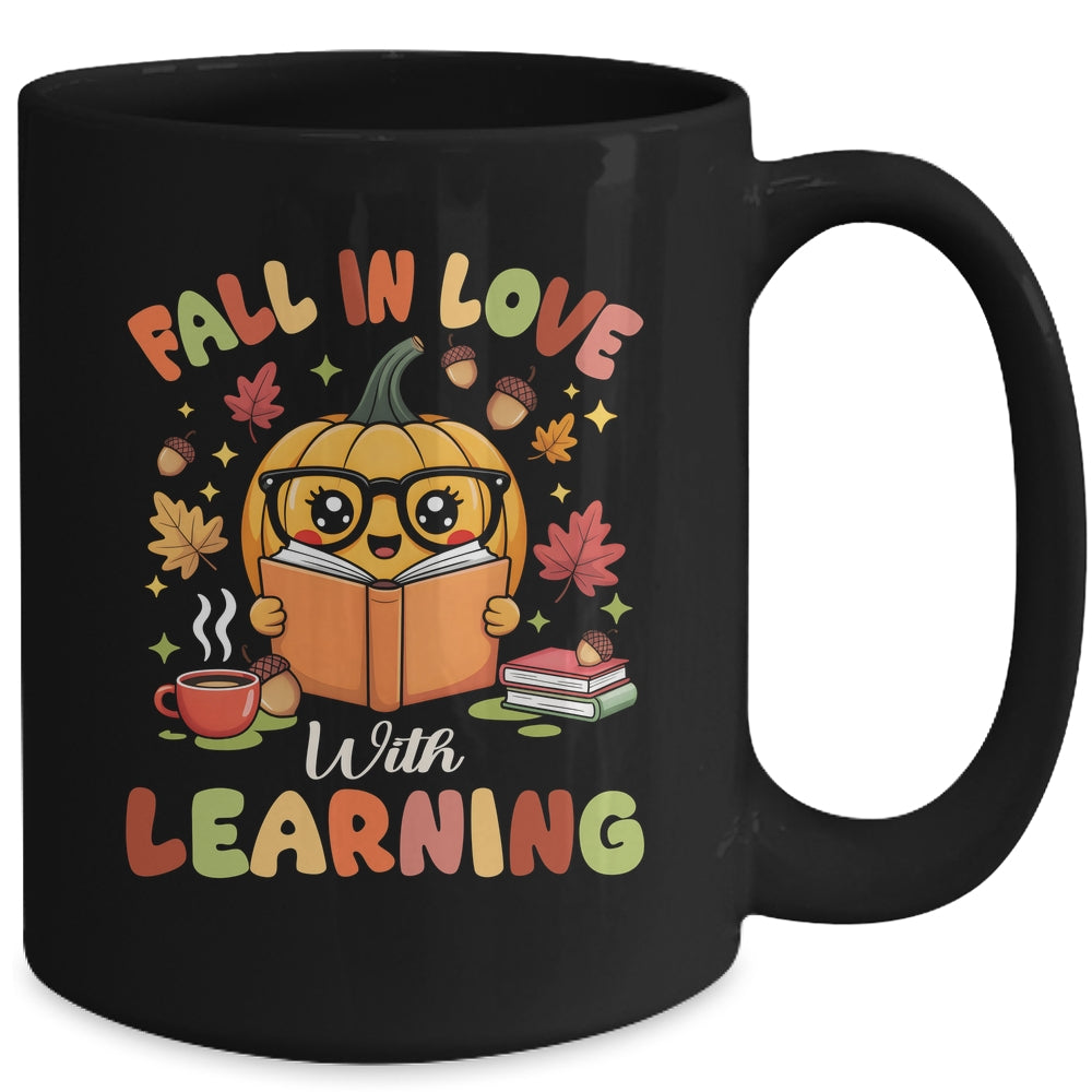 Fall In Love With Learning Autum Thanksgiving Teacher Women Mug | teecentury