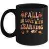Fall In Love With Learning Fall Teacher Thanksgiving Groovy Mug | teecentury