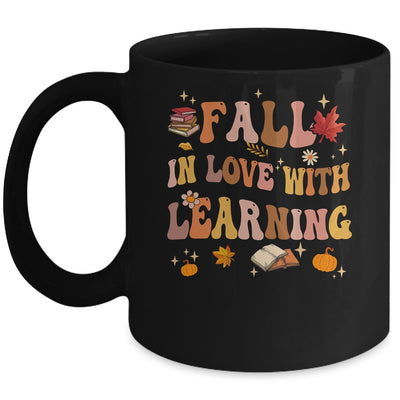 Fall In Love With Learning Fall Teacher Thanksgiving Groovy Mug | teecentury