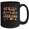 Fall In Love With Learning Fall Teacher Thanksgiving Groovy Mug | teecentury