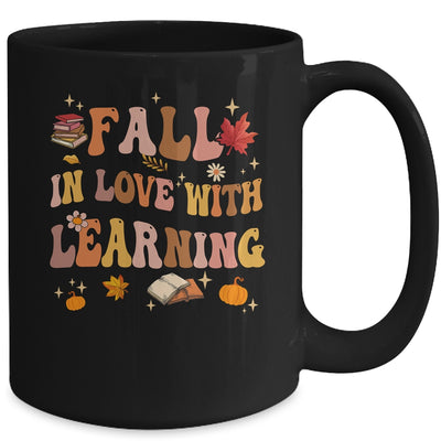 Fall In Love With Learning Fall Teacher Thanksgiving Groovy Mug | teecentury