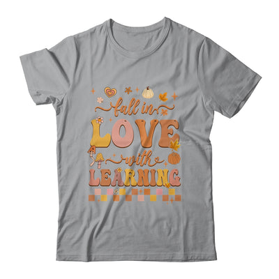 Fall In Love With Learning Teacher Retro Fall Thanksgiving Shirt & Hoodie | teecentury