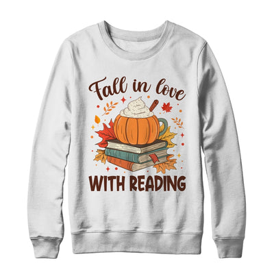 Fall In Love With Reading Autumn Librarian Cute Book Lover Shirt & Sweatshirt | teecentury