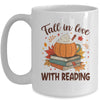 Fall In Love With Reading Autumn Librarian Cute Book Lover Mug | teecentury