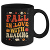 Fall In Love With Reading Book Autumn Pumpkin Teacher Groovy Mug | teecentury