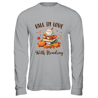 Fall In Love With Reading Book Autumn Pumpkins And Teachers Shirt & Hoodie | teecentury