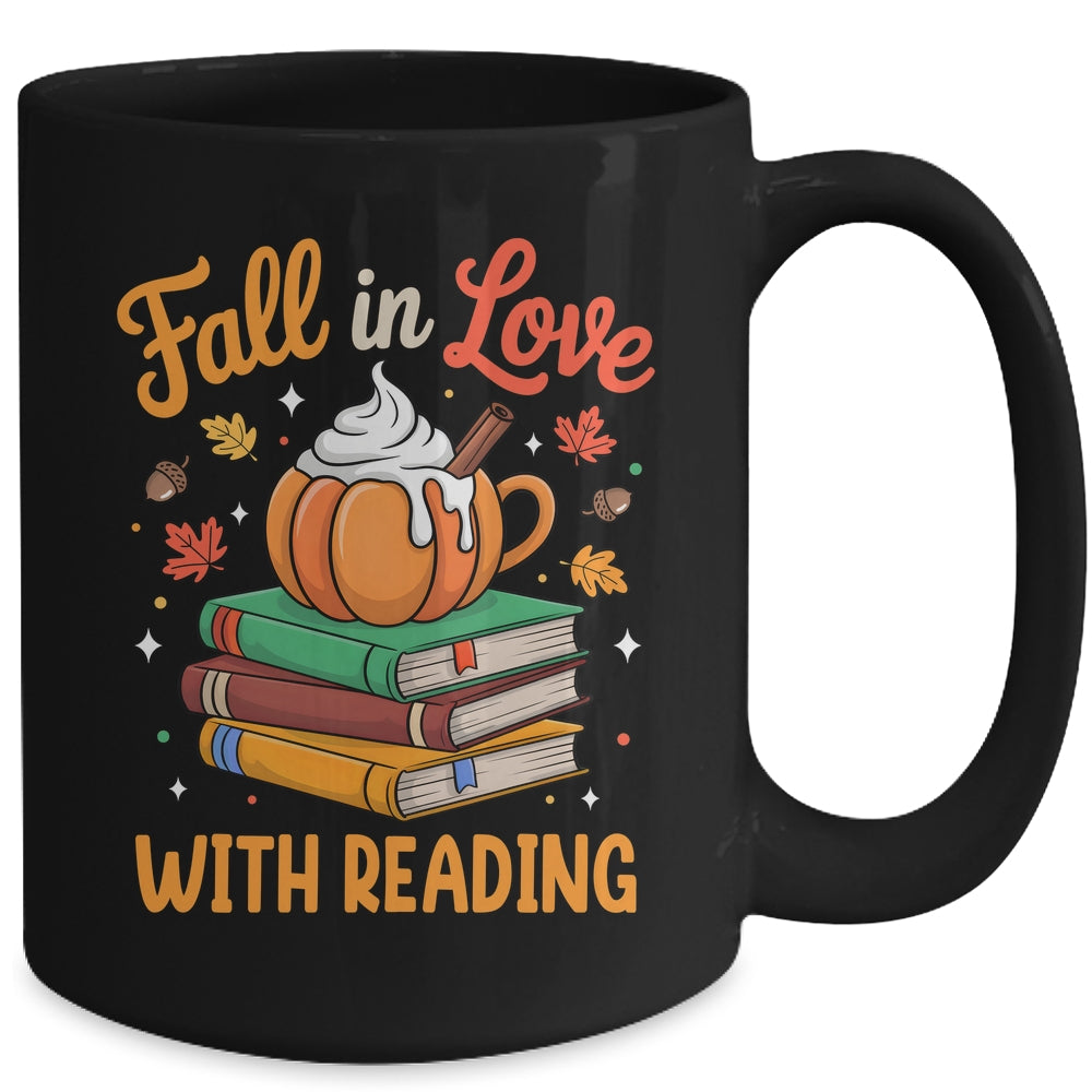 Fall In Love With Reading Cute Book Lover Autumn Librarian Mug | teecentury