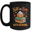 Fall In Love With Reading Cute Book Lover Autumn Librarian Mug | teecentury