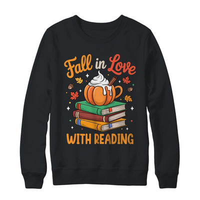 Fall In Love With Reading Cute Book Lover Autumn Librarian Shirt & Sweatshirt | teecentury