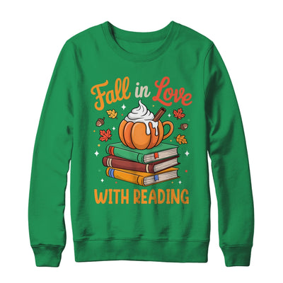 Fall In Love With Reading Cute Book Lover Autumn Librarian Shirt & Sweatshirt | teecentury