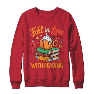 Fall In Love With Reading Cute Book Lover Autumn Librarian Shirt & Sweatshirt | teecentury