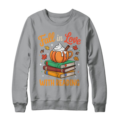 Fall In Love With Reading Cute Book Lover Autumn Librarian Shirt & Sweatshirt | teecentury