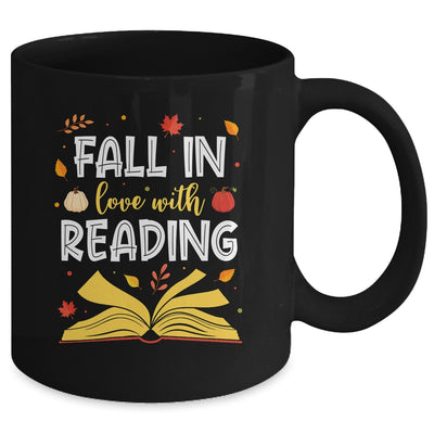 Fall In Love With Reading Fall Leaves Autumn Thanksgiving Mug | teecentury