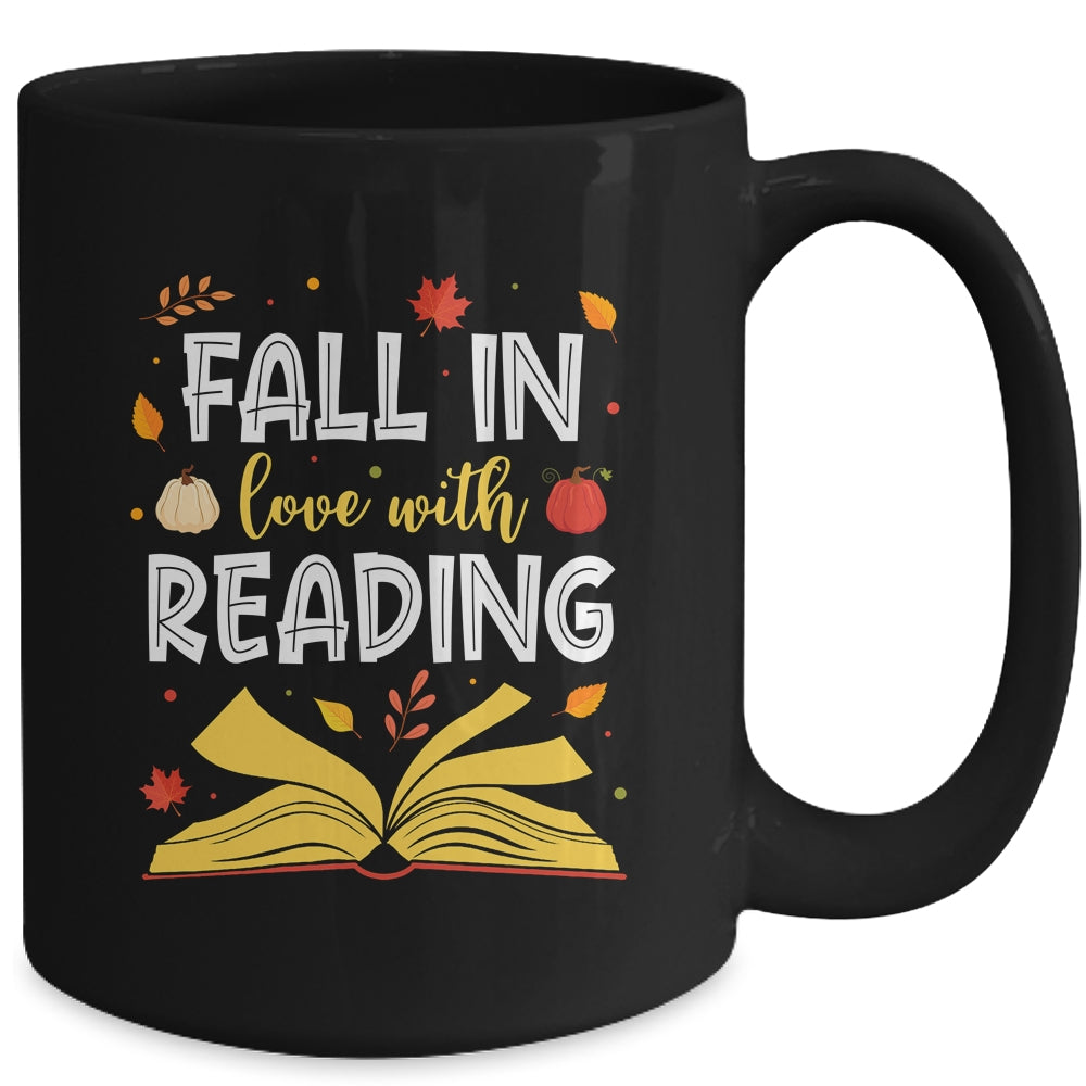Fall In Love With Reading Fall Leaves Autumn Thanksgiving Mug | teecentury