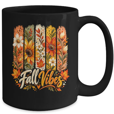 Fall Vibes Autumn Women Floral Retro Fall Flowers Boho Daisy Mug | teecentury