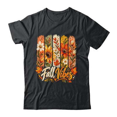 Fall Vibes Autumn Women Floral Retro Fall Flowers Boho Daisy Shirt & Sweatshirt | teecentury