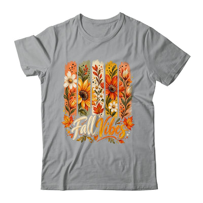 Fall Vibes Autumn Women Floral Retro Fall Flowers Boho Daisy Shirt & Sweatshirt | teecentury