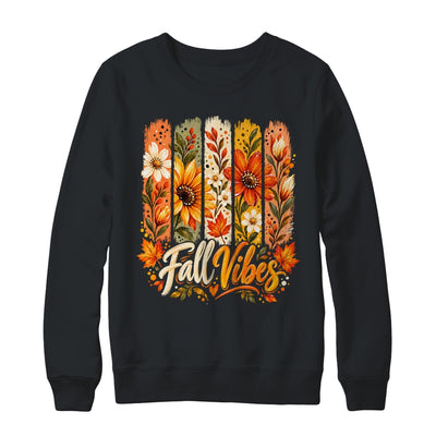 Fall Vibes Autumn Women Floral Retro Fall Flowers Boho Daisy Shirt & Sweatshirt | teecentury