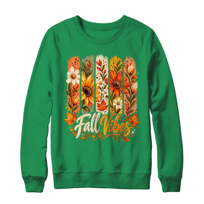 Fall Vibes Autumn Women Floral Retro Fall Flowers Boho Daisy Shirt & Sweatshirt | teecentury