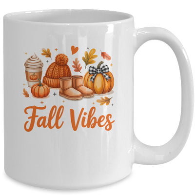 Fall Vibes Pumpkin Spice Latte Autumn For Kids Womens Mug | teecentury
