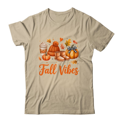 Fall Vibes Pumpkin Spice Latte Autumn For Kids Womens Shirt & Hoodie | teecentury