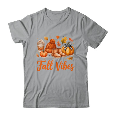 Fall Vibes Pumpkin Spice Latte Autumn For Kids Womens Shirt & Hoodie | teecentury