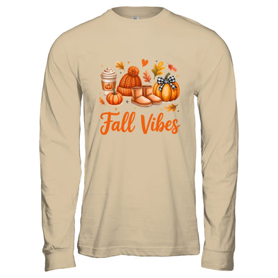 Fall Vibes Pumpkin Spice Latte Autumn For Kids Womens Shirt & Hoodie | teecentury