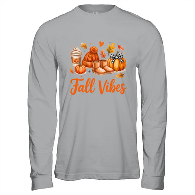 Fall Vibes Pumpkin Spice Latte Autumn For Kids Womens Shirt & Hoodie | teecentury
