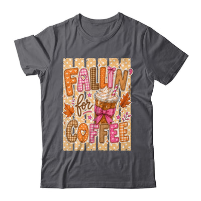 Fallin' For Coffee Autumn Fall Season Coffee Checkerboard Shirt & Sweatshirt | teecentury