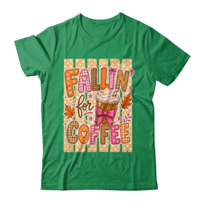 Fallin' For Coffee Autumn Fall Season Coffee Checkerboard Shirt & Sweatshirt | teecentury