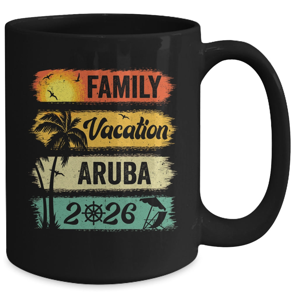 Family Aruba Vacation 2026 Funny Matching Group Family Mug | teecentury