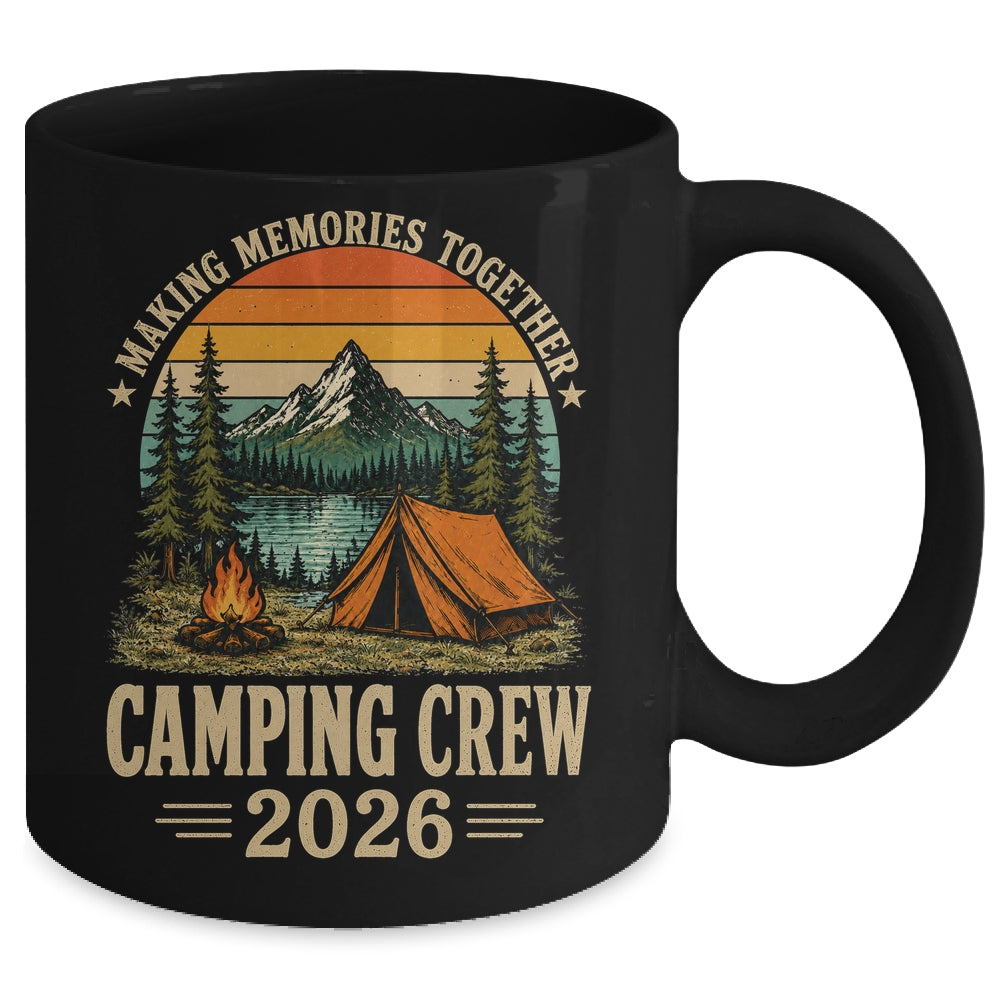 Family Camping Crew 2026 Outdoor Camper Group Matching Trip Mug | teecentury