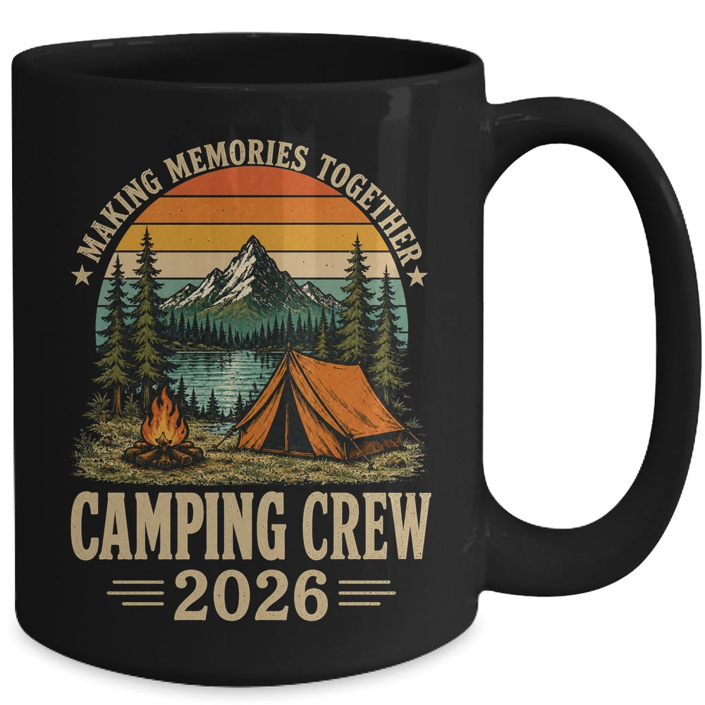 Family Camping Crew 2026 Outdoor Camper Group Matching Trip Mug | teecentury