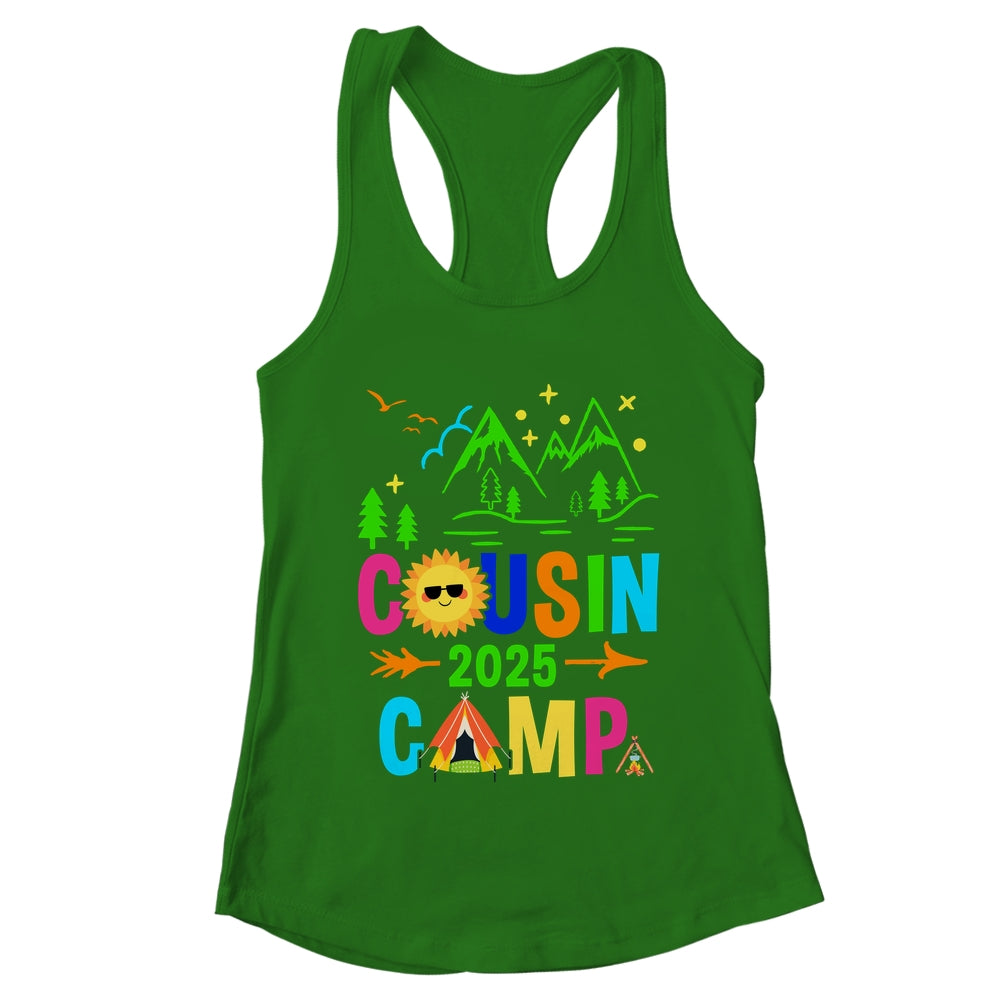 Family Camping Summer Vacation Crew Cousin Camp 2025 Shirt & Tank Top | teecentury