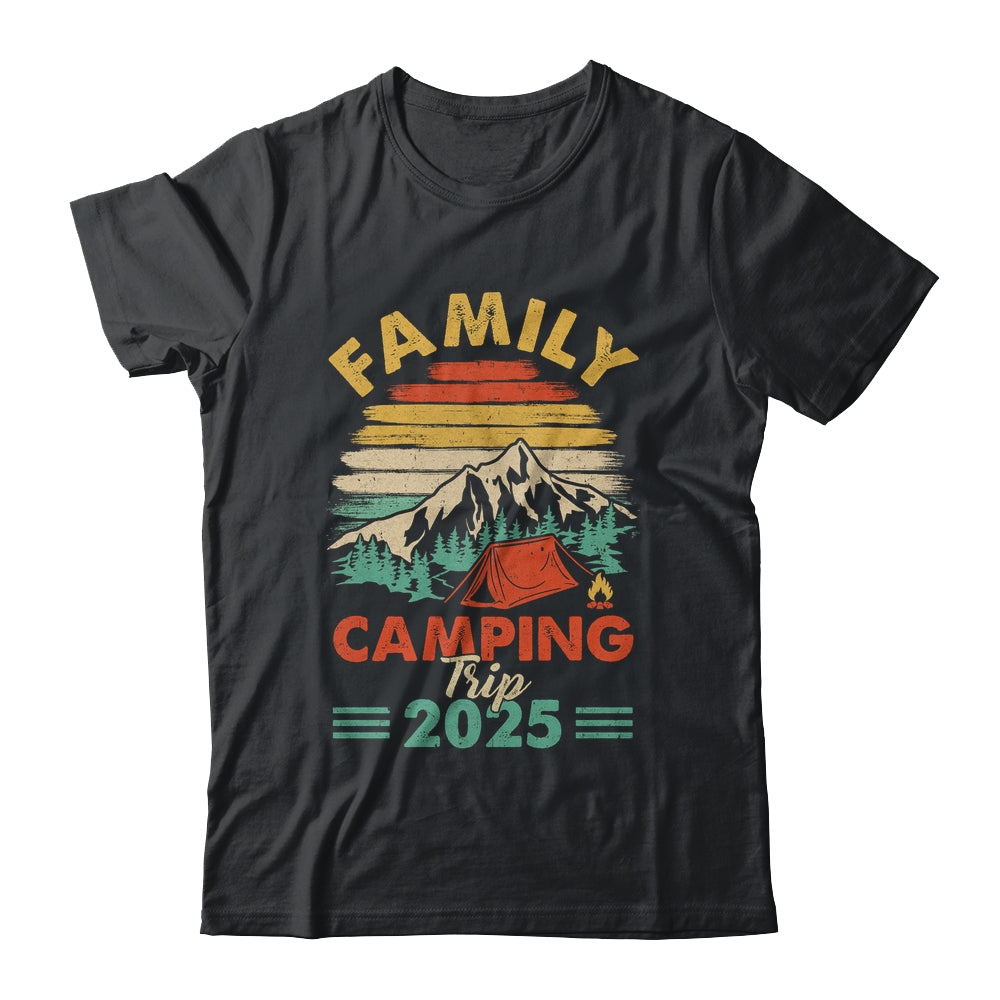 Family Camping Trip 2025 Retro Reunion Cousin Crew Matching Shirt & Tank Top | teecentury
