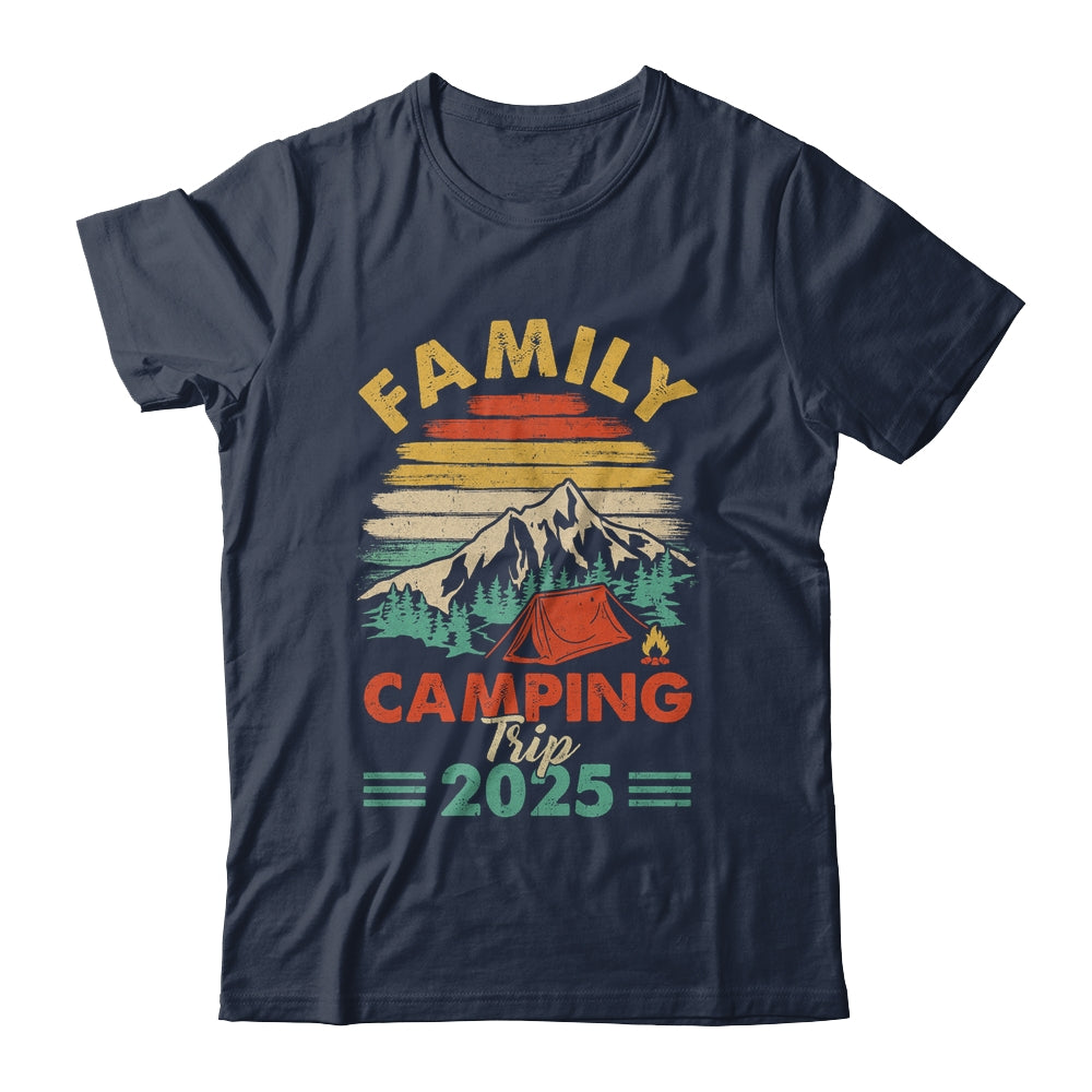 Family Camping Trip 2025 Retro Reunion Cousin Crew Matching Shirt & Tank Top | teecentury