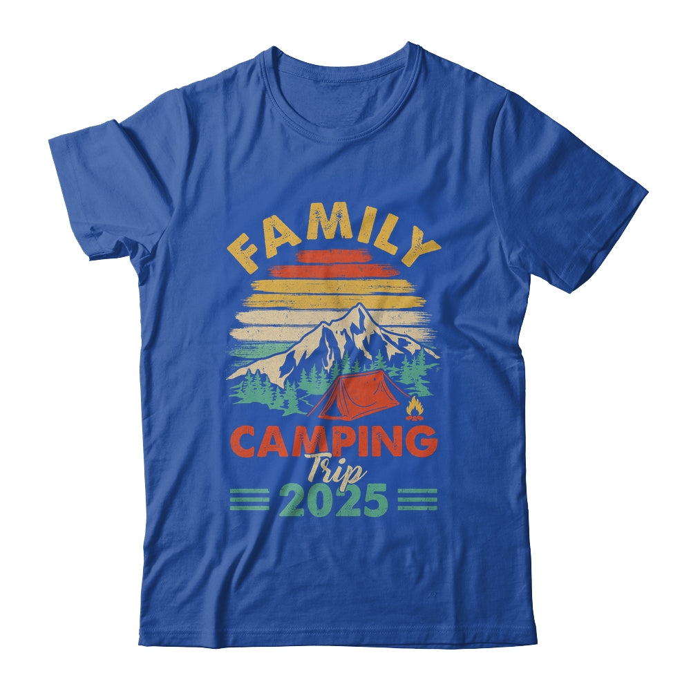 Family Camping Trip 2025 Retro Reunion Cousin Crew Matching Shirt & Tank Top | teecentury