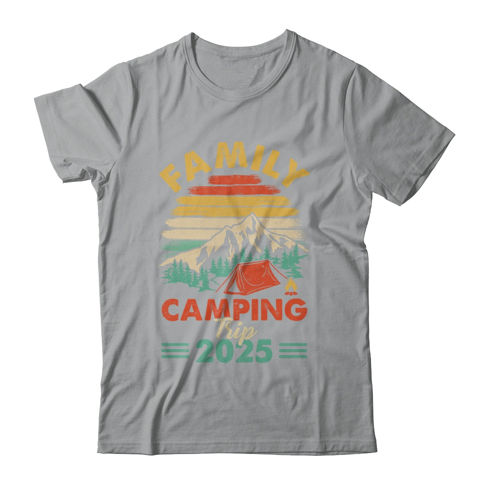 Family Camping Trip 2025 Retro Reunion Cousin Crew Matching Shirt & Tank Top | teecentury