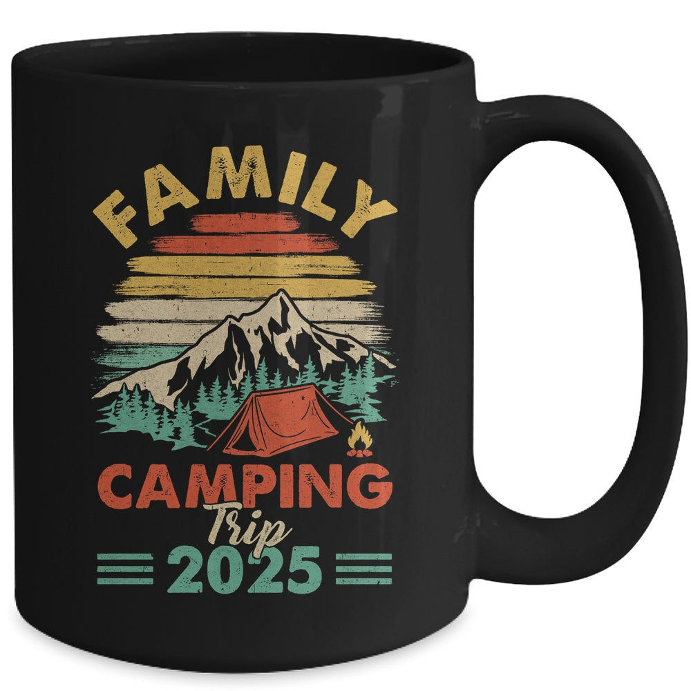 Family Camping Trip 2025 Retro Reunion Cousin Crew Matching Mug | teecentury