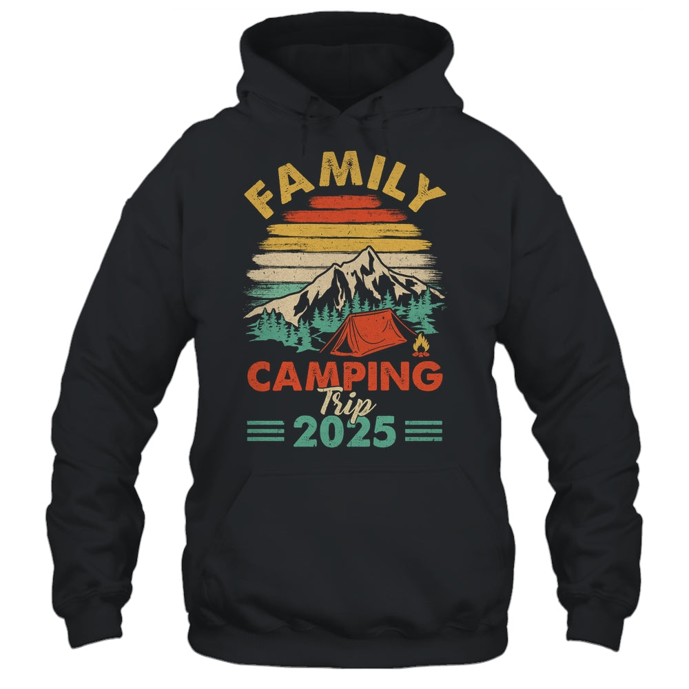 Family Camping Trip 2025 Retro Reunion Cousin Crew Matching Shirt & Tank Top | teecentury